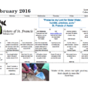 Sister Water Committee Creates Lenten Calendar