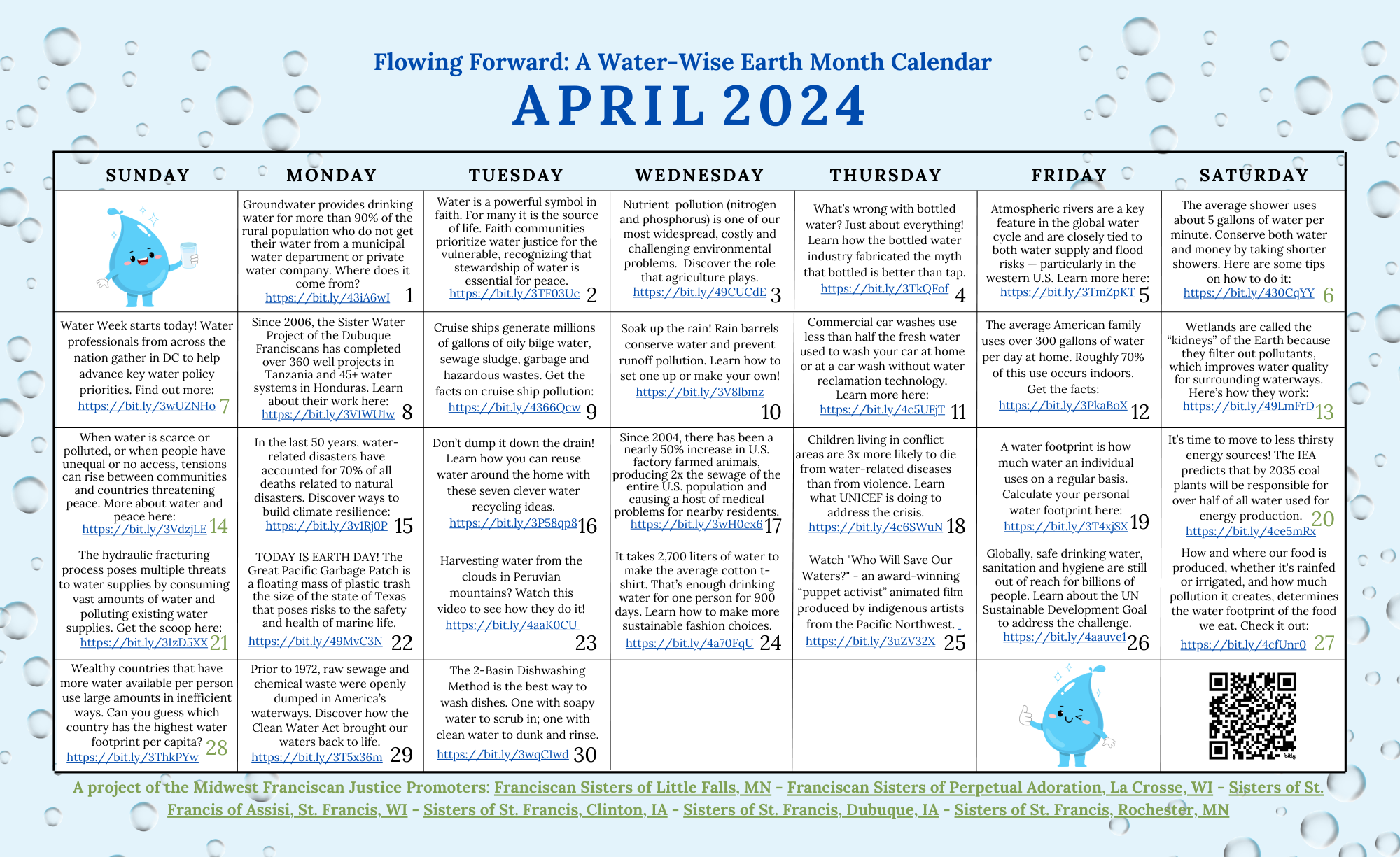 Flowing Forward Water Calendar 2024